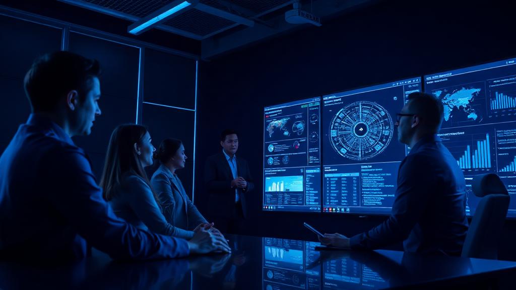 Equipe em capacitação para novas tecnologias e inteligência artificial